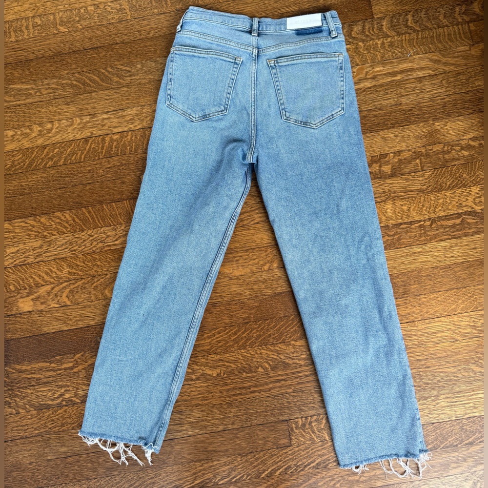 Re/Done Light Blue Straight Leg Jeans - Picture 3 of 6